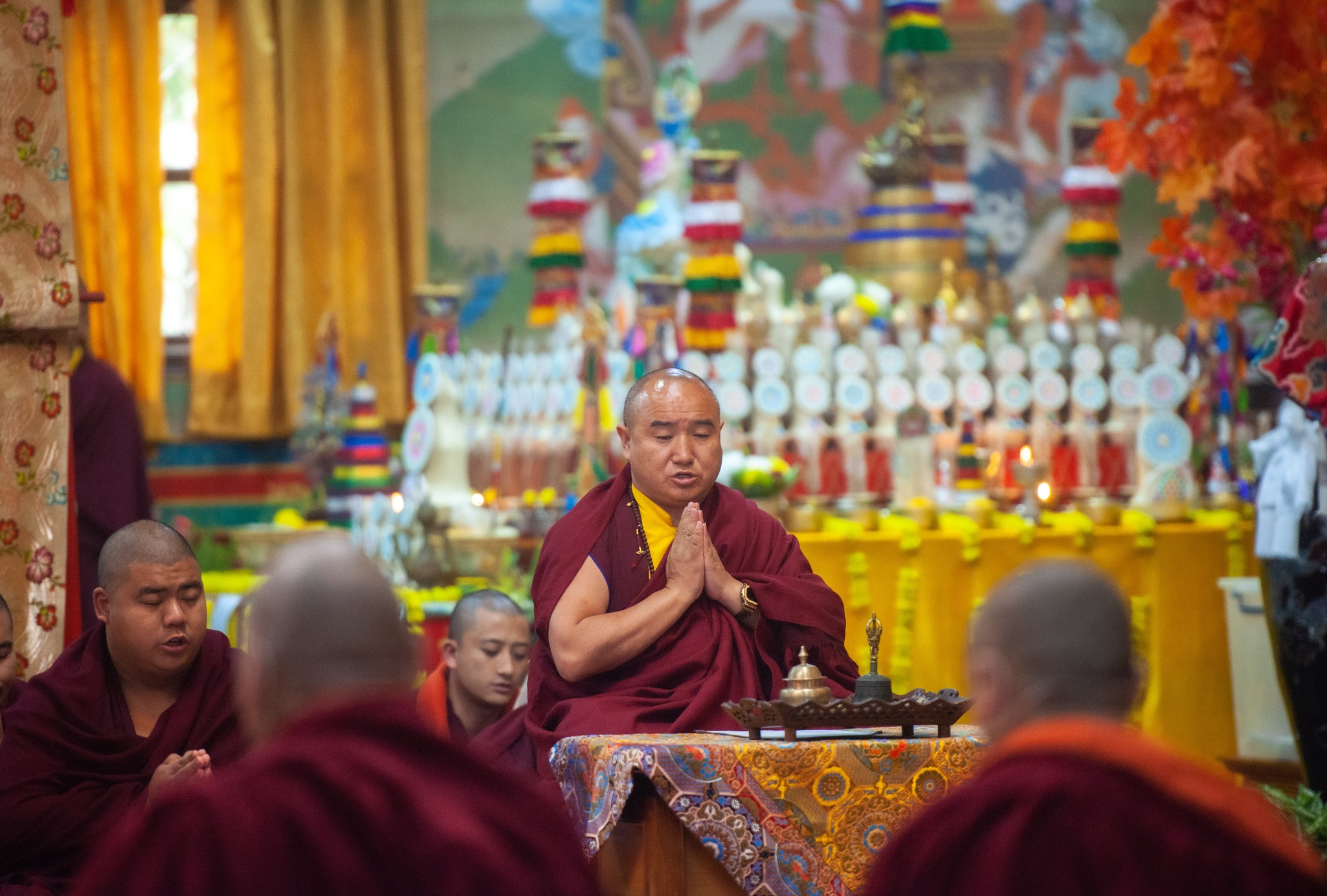 Thrangu Tulku Damcho Rinpoche Presides Over the Final Day of the Five-Deity Green Tara Ritual